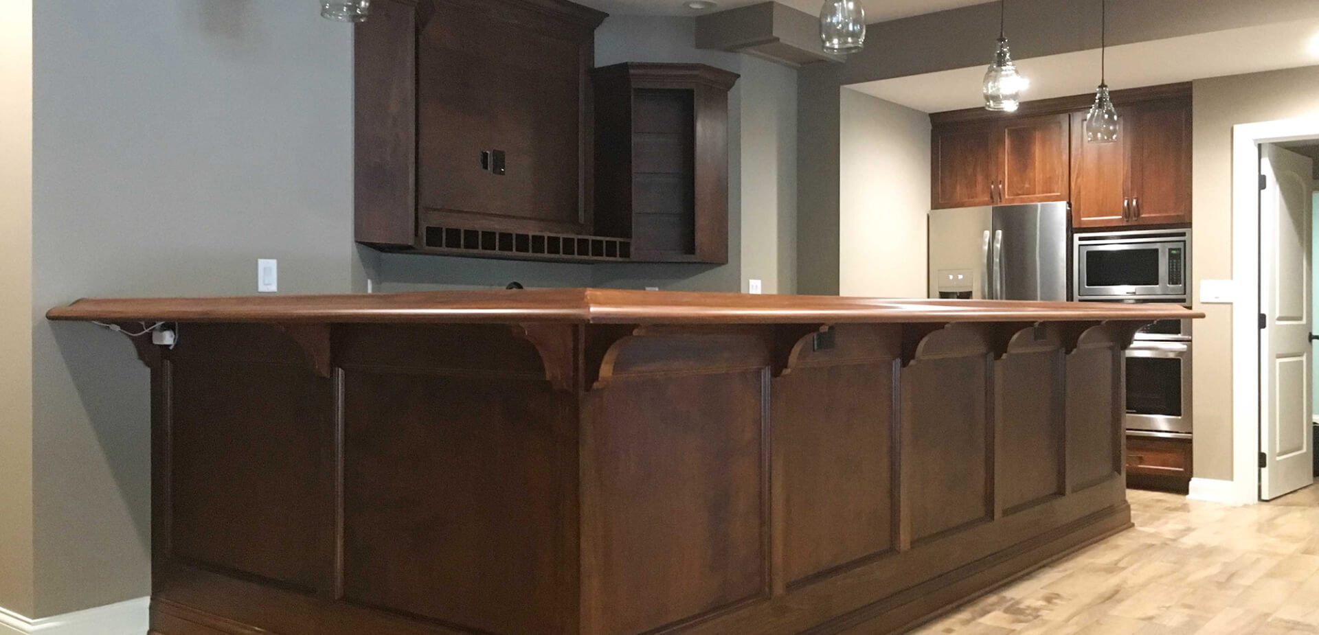 Bright kitchen with white shaker cabinets