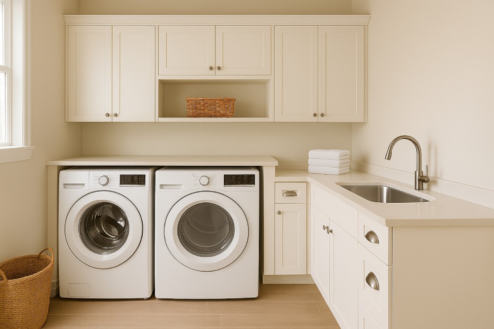 Planning Your Dream Laundry Room in Medina With Custom Laundry Room Cabinets