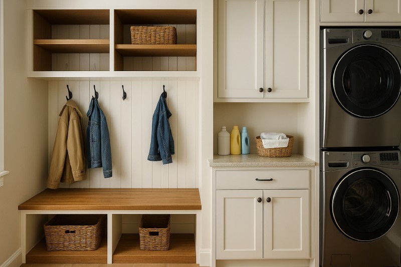 When Laundry Meets Mudroom: Double-Duty Design