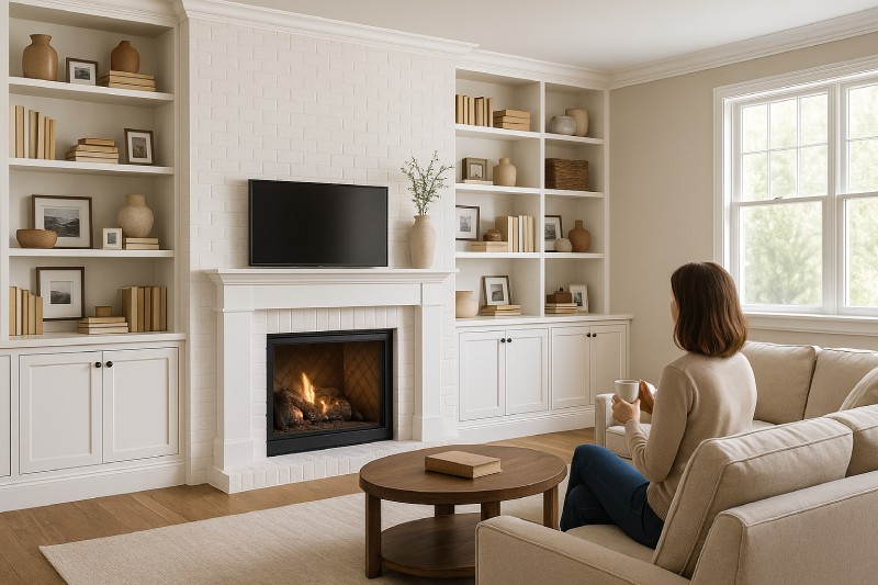 Built-In Cabinets in Medina - Transform Your Living Room Space