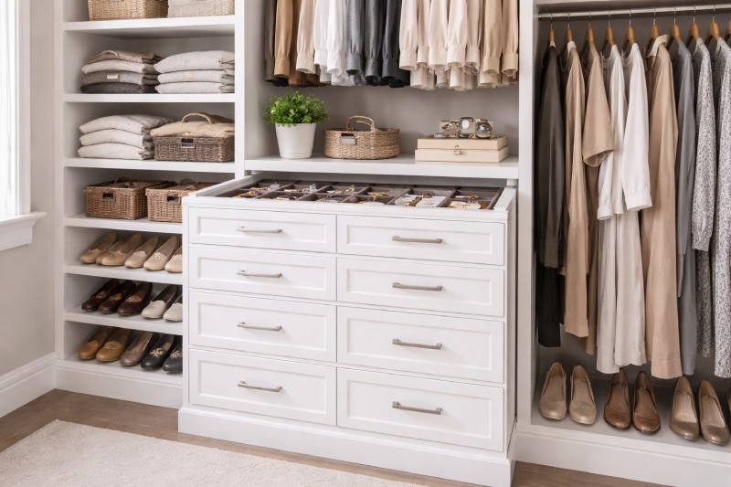 3. Built In Drawer Banks