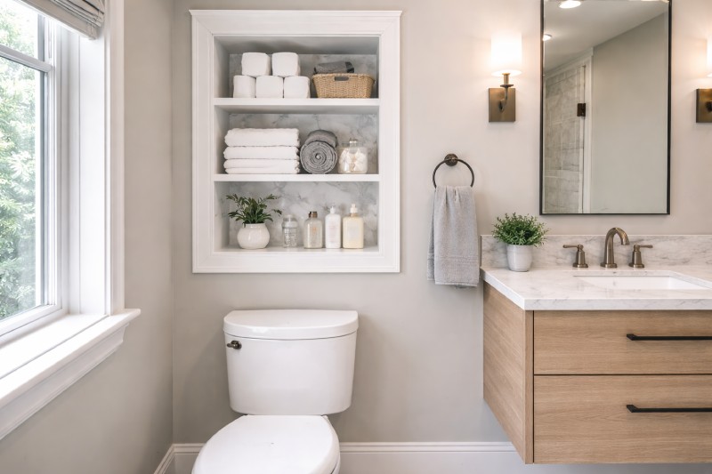 Hack 6: Built In Niches and Recessed Cabinet Storage