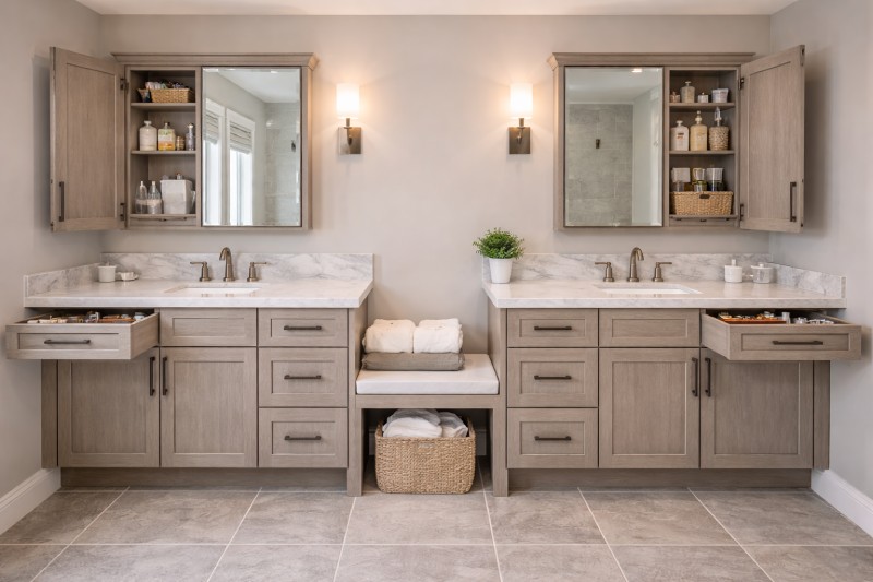 Hack 8: Separate Cabinets for Shared Bathrooms