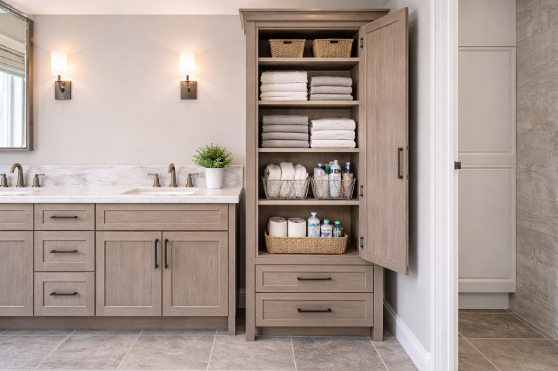 Hack 9: Hidden Laundry and Linen Storage