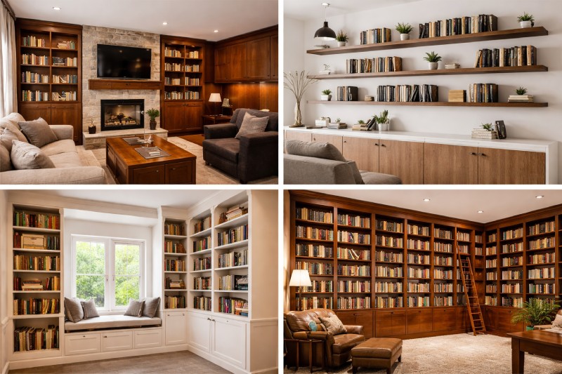 Types of Custom Bookshelves You Can Install