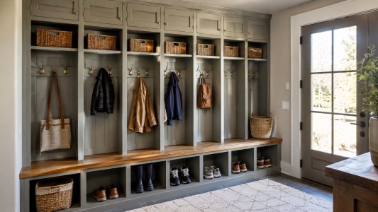 Built-In Lockers for Daily Organization