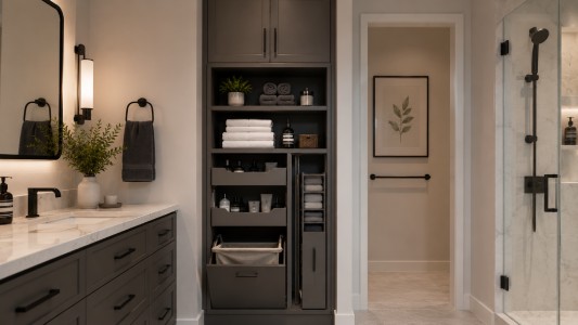 Floor to Ceiling Linen Cabinet Designs