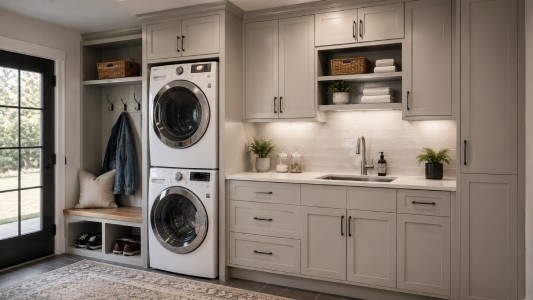 Stacked Washer Dryer Cabinets
