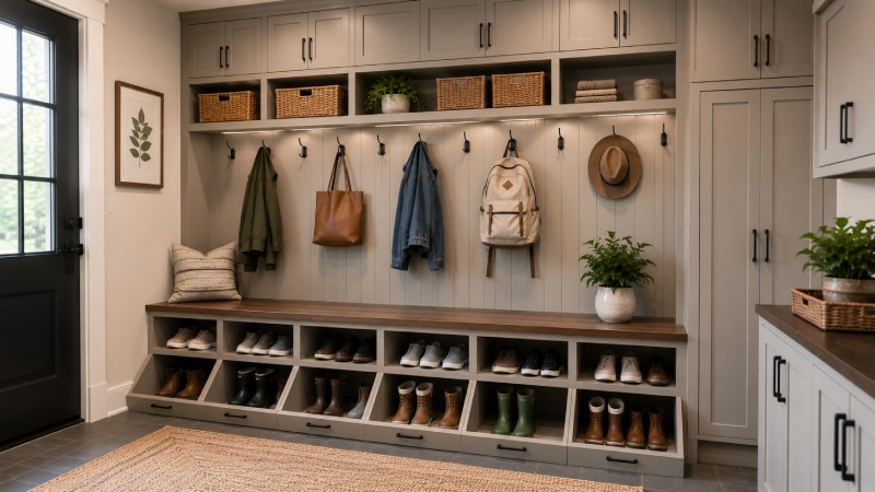 Dedicated Shoe and Boot Storage