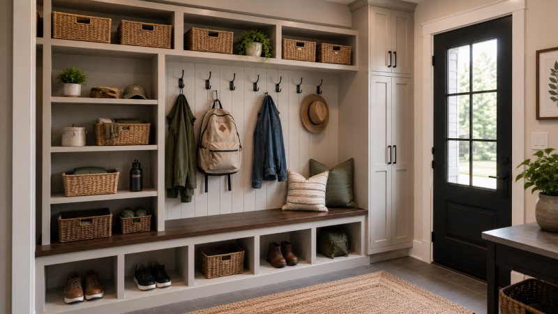 Open Shelves for Grab and Go Storage