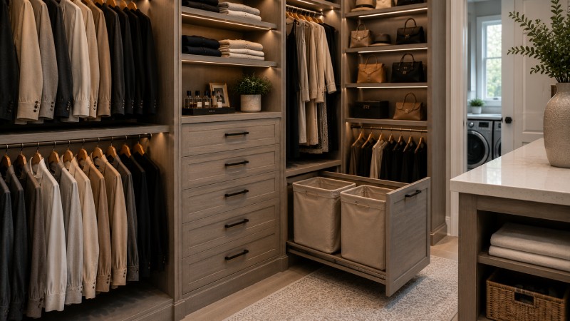 Built-in hampers