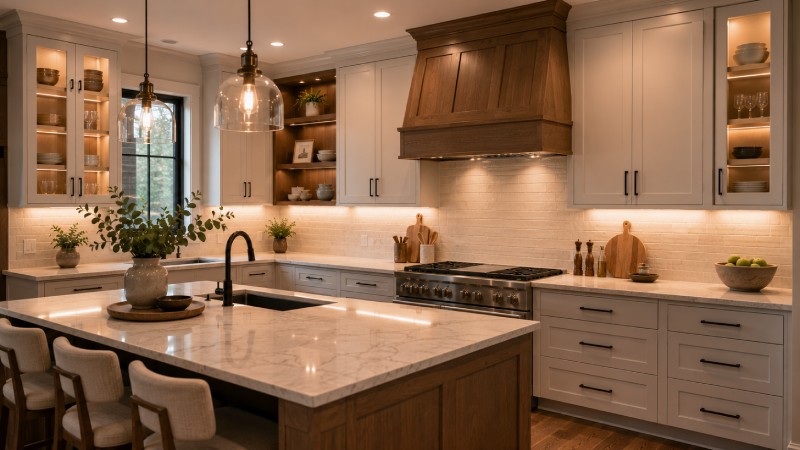Countertops, Lighting, and Ventilation Should Be Planned With the Cabinetry