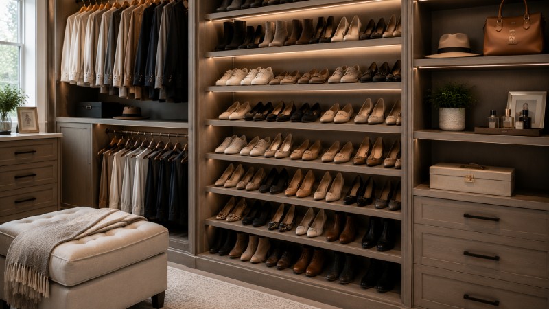 Dedicated shoe storage