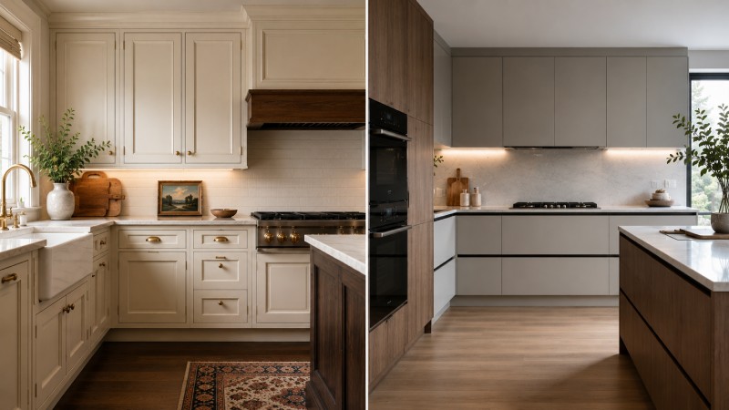 Inset or frameless cabinet construction