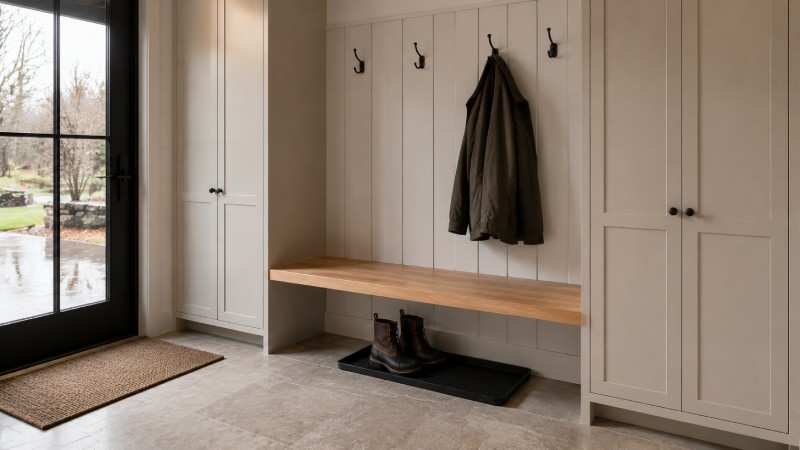 Pair Wainscoting or Shiplap With Durable Mudroom Surfaces